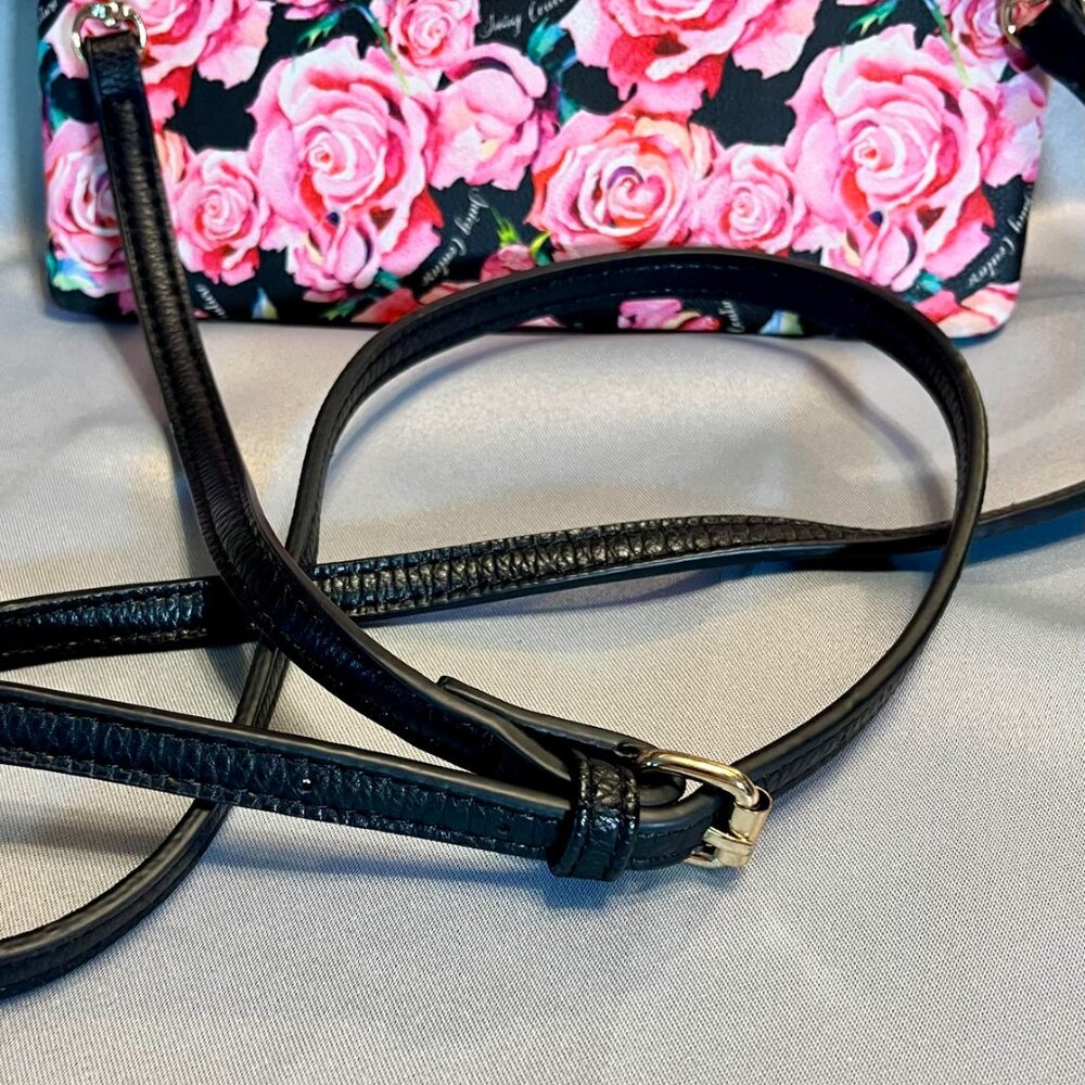 Juicy Couture In Bloom On The Right Track Crossbody Handbag Purse Pink Rose - Picture 3 of 7